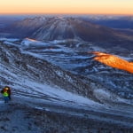 Climbing to the summit of Ojos del Salado.