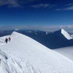 reaching the summit of illimani