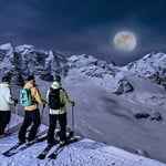 Moonlit Ski Descent in Vallée Blanche