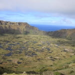 The crater with both sides of the fall line.