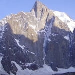 Diretissima of the North Face Pillar, Peak Aksu (5 217 m / 17 116 ft)