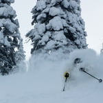 Mamay valley lodge. Deep powder and with nice view at Baikal Lake