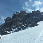 Rocks below summit