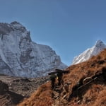 On the way to Bhojkharak, Bhriugupant Peak at Background