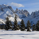 Ski tour to the top of Cima Roma