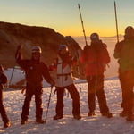 Sunrise at La Panza Glacier (the belly glacier)