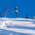 Mamay valley lodge. Deep powder and with nice view at Baikal Lake