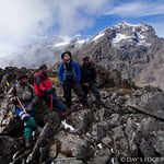 From the Bujuku Hut, Mount Speke (4 891 m / 16 047 ft)