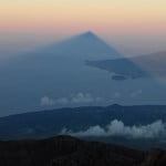 Sunrise shadow from the top of Portugal