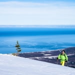 Mamay valley lodge. Deep powder and with nice view at Baikal Lake