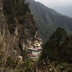 Top view of Taktshang Monastery from Bumdra Trek site.