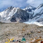 Pumo Ri Base camp, Pumori (7 161 m / 23 494 ft)