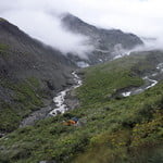 Karmadon (Genaldon) valley. (North-West Face route) 