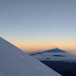 Shadow of Pico de Orizaba at first hour in  the morning