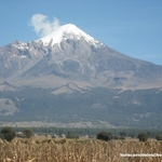 Pico de Orizaba (5756 m) and Malinche Mountain (4400 m)