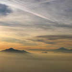 Views of La Malinche and Pico de Orizaba from Iztaccihuatl