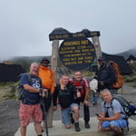 Kilimanjaro Horombo Hut point with climbers