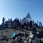 At the summit of Mount Toubkal