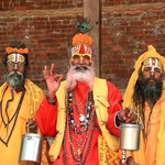 Sadhus in Pashuati temple