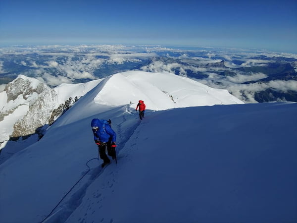 Gábor Rakonczay ran 363km from sea level at Genoa to the summit of Mont Blanc