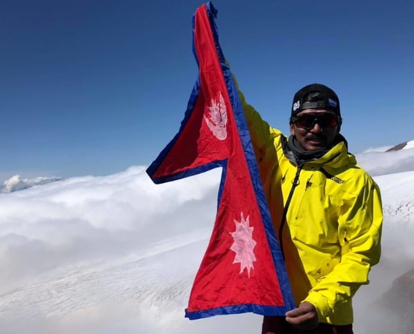 Sherpa climbers summit Europe’s highest peak
