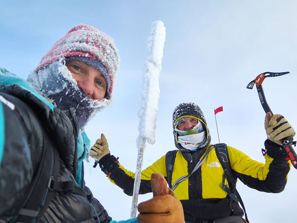 First Winter Ascent of Pik Pobeda in Siberia by Simone Moro and Tamara Lunger