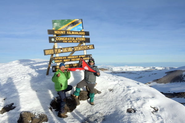 Sherpa climbers promote Visit Nepal-2020 on Mt Kilimanjaro
